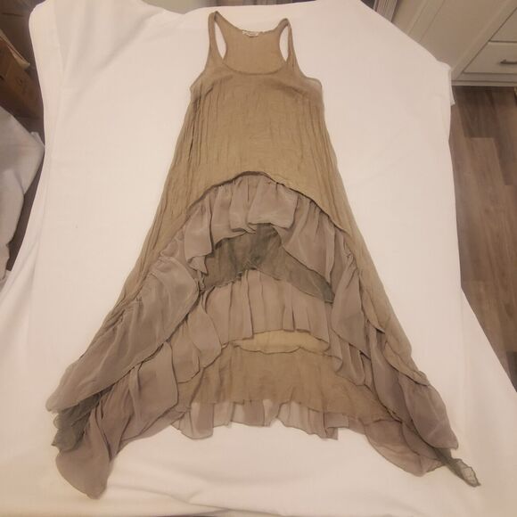 Cecico Dress Size S Romantic w/ Layers of Ruffles Sheer Hi- Low Tiered Layered - Picture 6 of 16